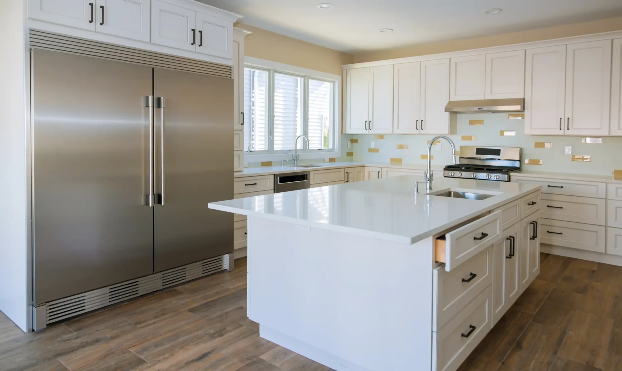 Traditional Transitional Kitchen Remodel by ProTech Home Builders Inc project photo